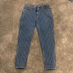 stripped American Eagle mom jeans